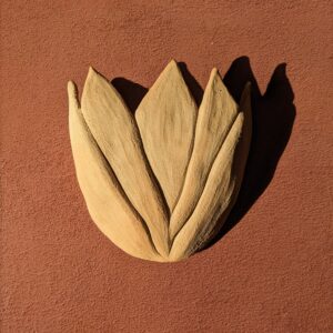 Applique en grès roux chamotté créamique