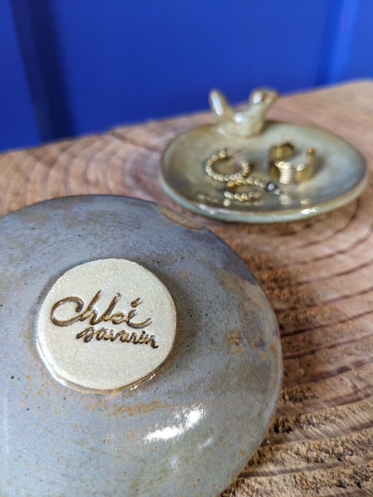 coupelle oiseau beige dorée