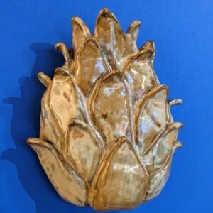 décoration murale artichaud beige doré